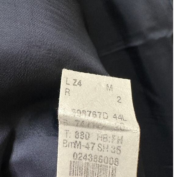 Ralph Lauren Men's Navy Blue Grey Wool Cashmere Blend Blazer Jacket Size 44L - Picture 8 of 13